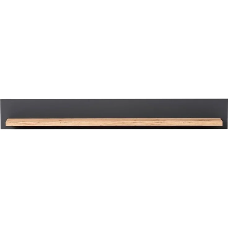 Lomadox Wandregal CESENA-61, Wandboard Landhaus in anthrazit mit Wotan Eiche Nb, 150/20/20 cm – Bild 4