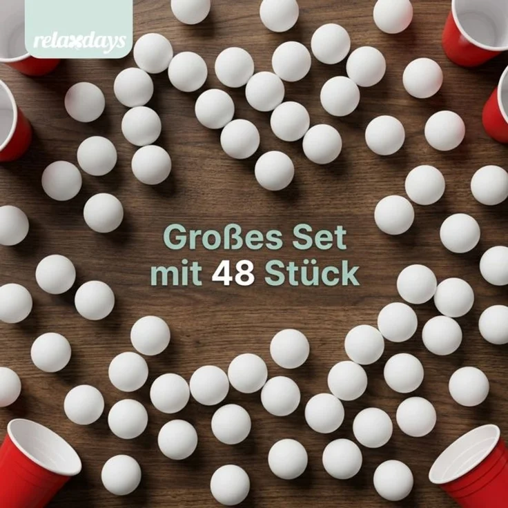Relaxdays Beer Pong Set – Bild 6