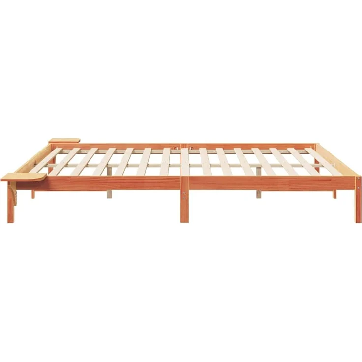 vidaXL Bettgestell mit Nachttischen Wachsbraun 200 x 210 cm 873237 – Bild 5