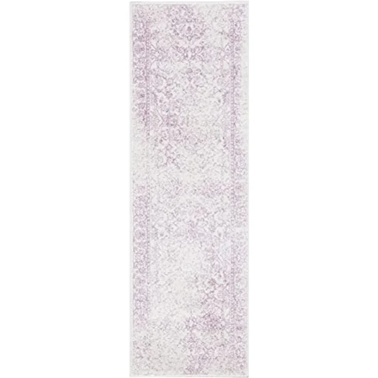 Safavieh Läufer 76x183 cm - Adirondack Collection - Transitional Design, Elfenbein & Lavendel, Pflegeleichte Synthetikmischung, Ideal für Wohnzimmer, Schlafzimmer, Büro – Bild 2