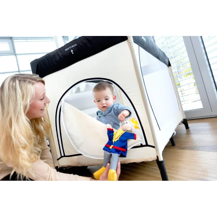Hauck 'Dream’n Play Plus' Reisebett 3-teilig beige, 60x120 cm, ab Geburt bis 15 kg, inkl. Tragetasche, Einlageboden und Schlupf – Bild 17