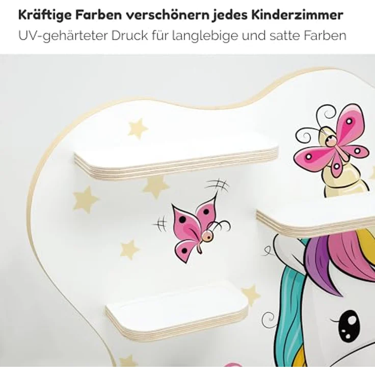 stadtecken Holzregal für Musikbox I Geeignet für die Toniebox und ca. 50 Tonies I Perfekte Tonie Aufbewahrung im Kinderzimmer I Zum Aufstellen oder Aufhängen (Lovely Pony, Groß) – Bild 6