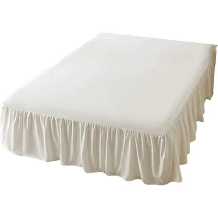 FELIXLEO Bettwäsche Tagesdecke Bettrock Rüschen Mit Rüschen 180*200+ Rockhöhe 43cm – Bild 1