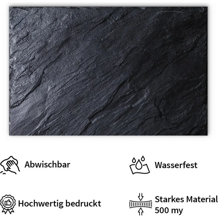 matches21 HOME & HOBBY Platzset Abwaschbare Tischsets 12er Set Schiefer-Optik Stein-Optik, (12-St), Platzsets als Tisch-Untersetzer und Tisch-Deko für Esstisch Teller – Bild 3