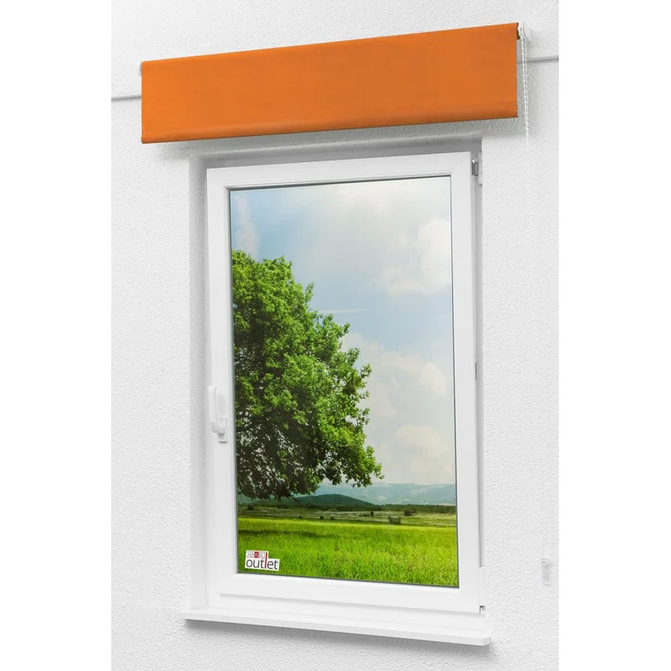 Lysel Outlet - Basisrollo Tageslicht Gelborange, (B x H) 102cm x 225cm in orange/gelborange – Bild 5