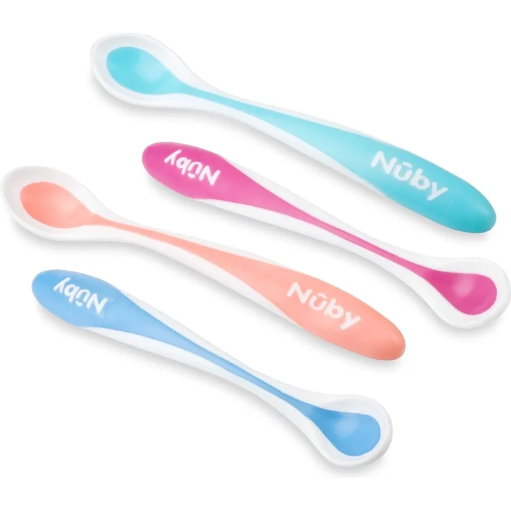 Nuby - Hot Safe Wärmesensor-Löffel für Babys - 4er Pack - 3+ Monate - Farbe nicht auswählbar