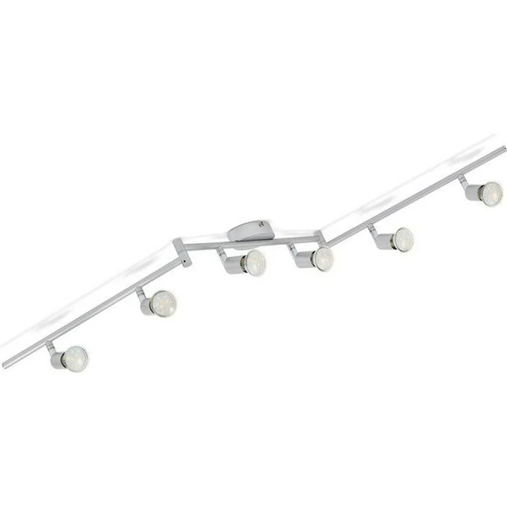 B. K. Licht - LED Deckenlampe schwenkbar, warmweiße Lichtfarbe, GU10 Fassung, LED Deckenleuchte, LED Lampe, Wohnzimmerlampe, Schlafzimmerlampe, Küchenlampe, Deckenstrahler, 120,4x12 cm, Titanfarbig – Bild 4