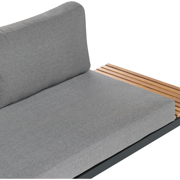 Gartensofa 3-Sitzer FIVIZZANO Akazienholz Dunkelgrau – Bild 7