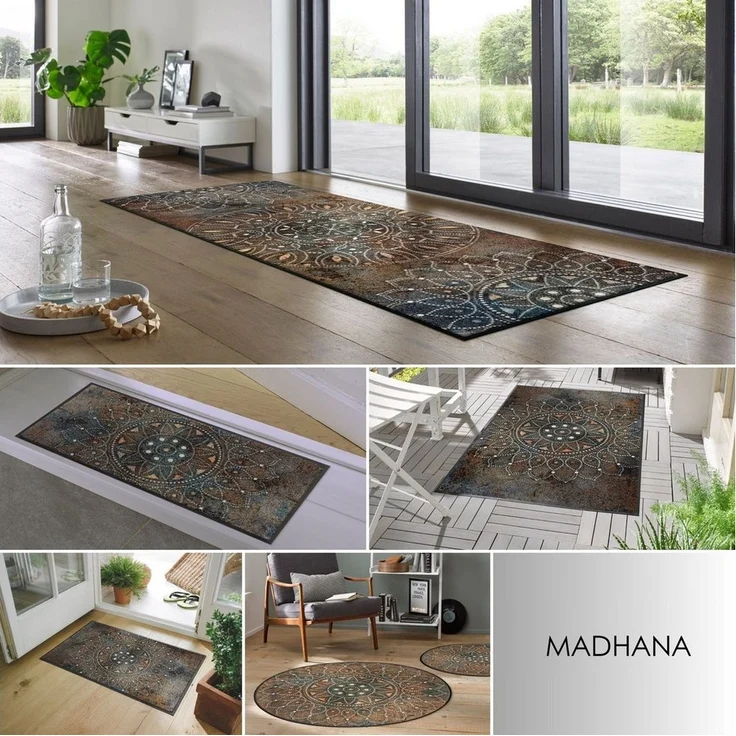 wash+dry by Kleen-Tex Fußmatte Fußmatte 60x85 Madhana braun, Eingangsmatte normal, Höhe: 600 mm – Bild 2