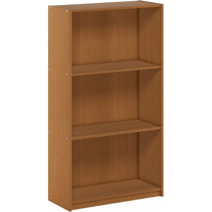 Furinno Basic Bücherregal mit 3 Fächern, Aufbewahrungsregal, Verbundholz, Leichte Kirsche, 23. 5x23. 5x100. 33 cm – Bild 5