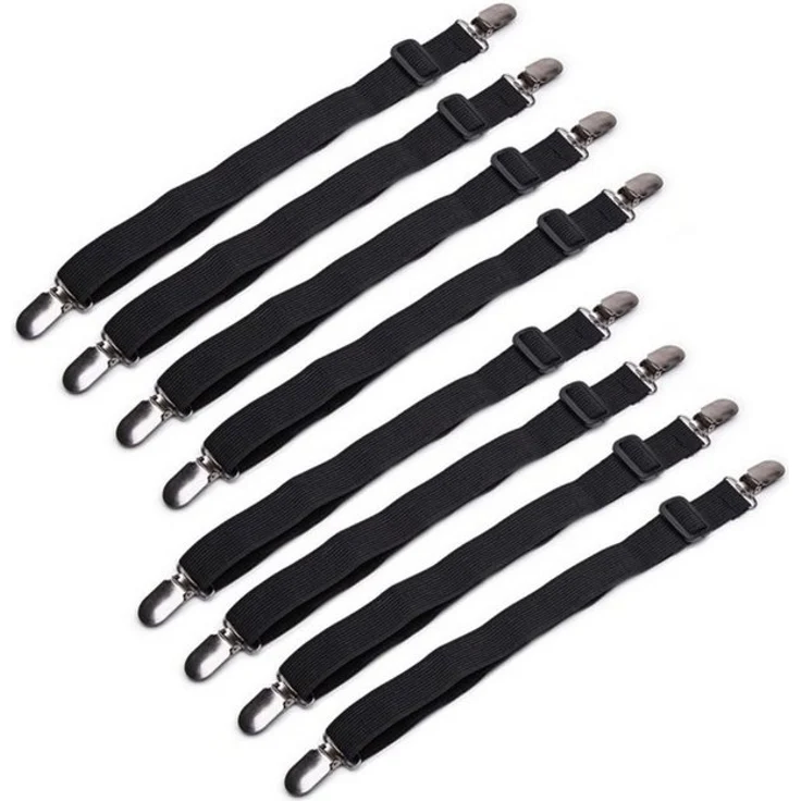 BAYLI Spannbettlaken Verstellbare Bettlakenspanner [8er Set], Betttuchspanner mit Metallcl – Bild 4
