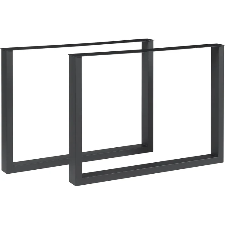 Tischgestell 2er Set Makers Stahl 72x100 cm Schwarz [en. casa]