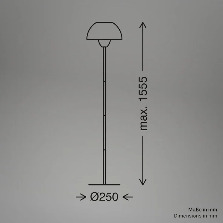 BRILONER - Stehlampe mit Fußtaster, E27 Fassung, max. 10W, Leselampe, Wohnzimmerlampe, Schlafzimmer Deko, Deckenfluter, Standleuchte, Stehleuchte, 25x156,5 cm (DxH), Schwarz – Bild 8