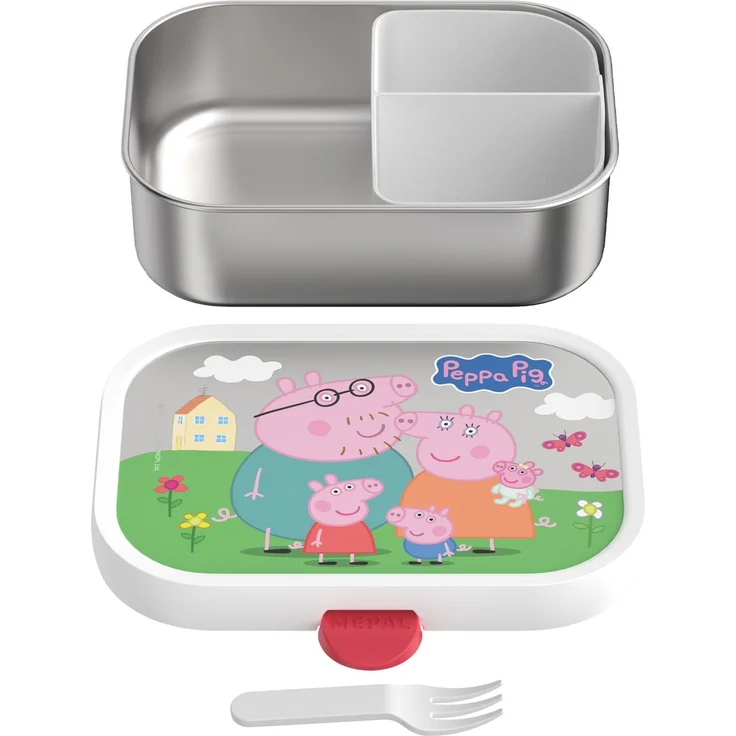 Mepal CAMPUS Edelstahl-Brotdose mit Gabel - Peppa Pig – Bild 2