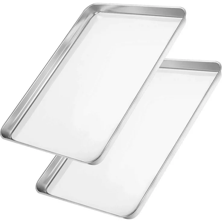 Wildone Edelstahl Backblech Set 30.5x25.4x2.5 CM 2er Pack – Bild 3