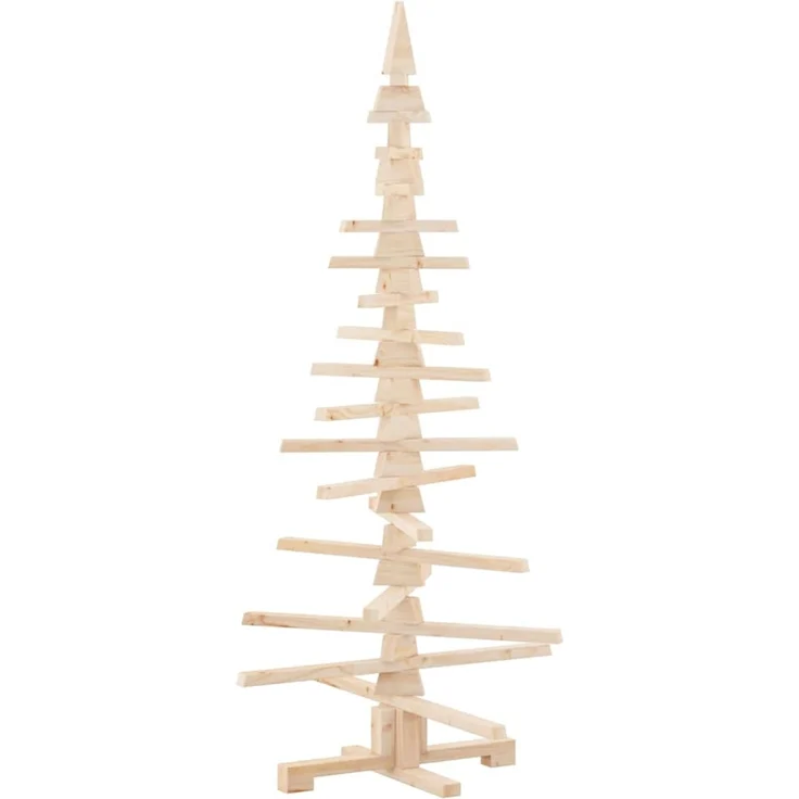 vidaXL Holz-Weihnachtsbaum zur Dekoration 150 cm Massivholz Kiefer 4103971 – Bild 2