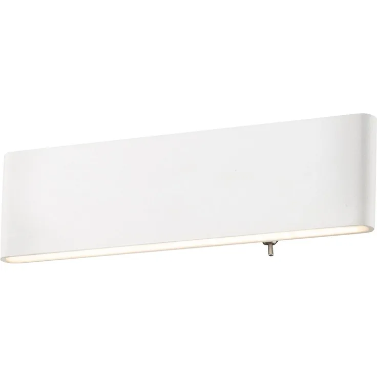 LED Wandleuchte, Metall, Aluminium, Opal, weiß, Schalter