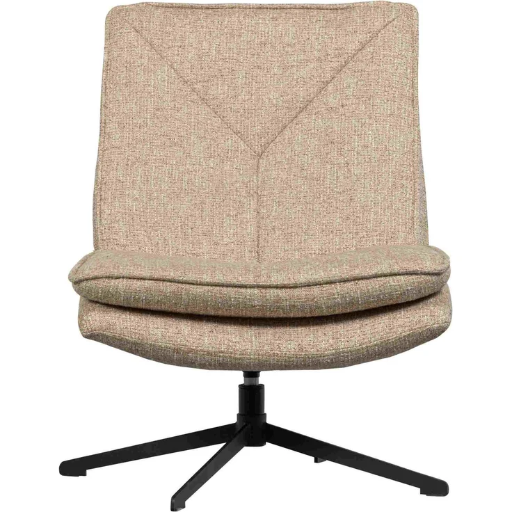 Drehsessel Milaro aus weichem Melange-Stoff, modern und drehbar, Natur, bequeme Polsterung – Bild 3