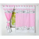 BabyLux 'Eisbär' Vorhänge mit Schlaufen, pink