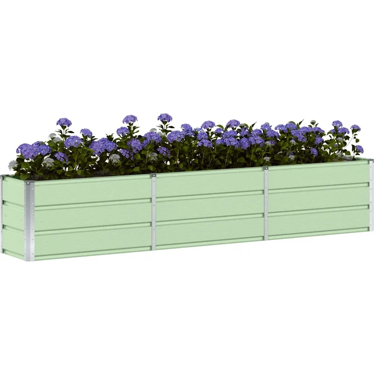 vidaXL Pflanzkübel Grün 240 x 40 x 45 cm Stahl 42018240 – Bild 3
