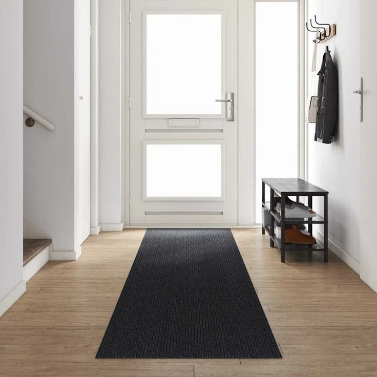 vidaXL Teppichläufer Anthrazit 80 x 500 cm Stoff 42011426 – Bild 1