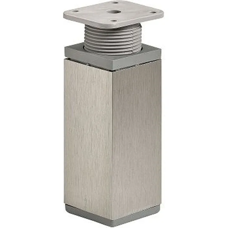 Hettich Möbelfuß 4,0 x 10 - 11,5 cm Edelstahl-Optik - 1 Stück