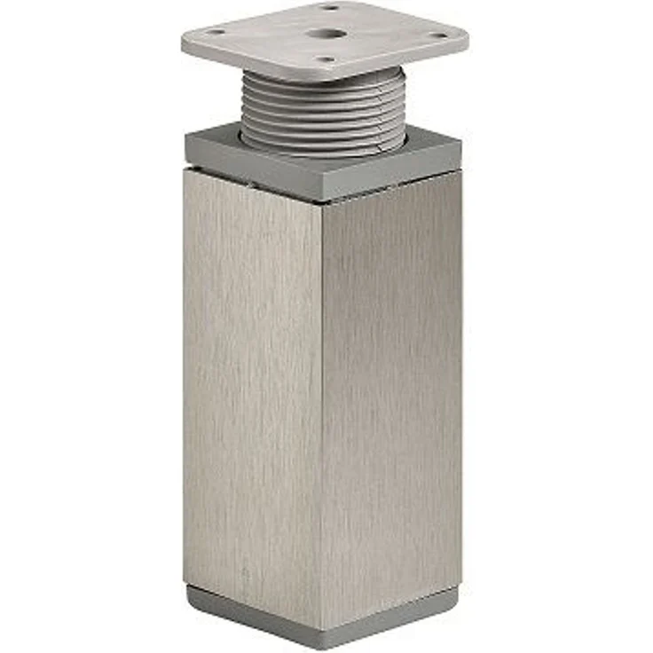 Hettich Möbelfuß 4,0 x 10 - 11,5 cm Edelstahl-Optik - 1 Stück