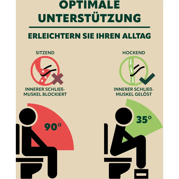 eluno Toilettenhocker, Fußbank aus Bambus, platzsparend zusammenklappbar, natur – Bild 3