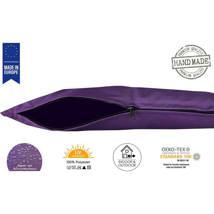 JACK Kissenbezüge 2er Set 50x50cm Outdoor Wasserfest, (2 Stück), 2x Kissenhülle, strapazierfähig, wasserabweisend, Innen & Außen – Bild 2