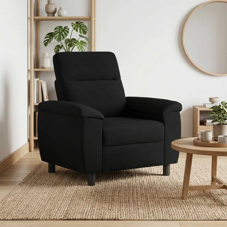 vidaXL Sofa Schwarz 95 x 90 x 95 cm Stoff 42040897 – Bild 1