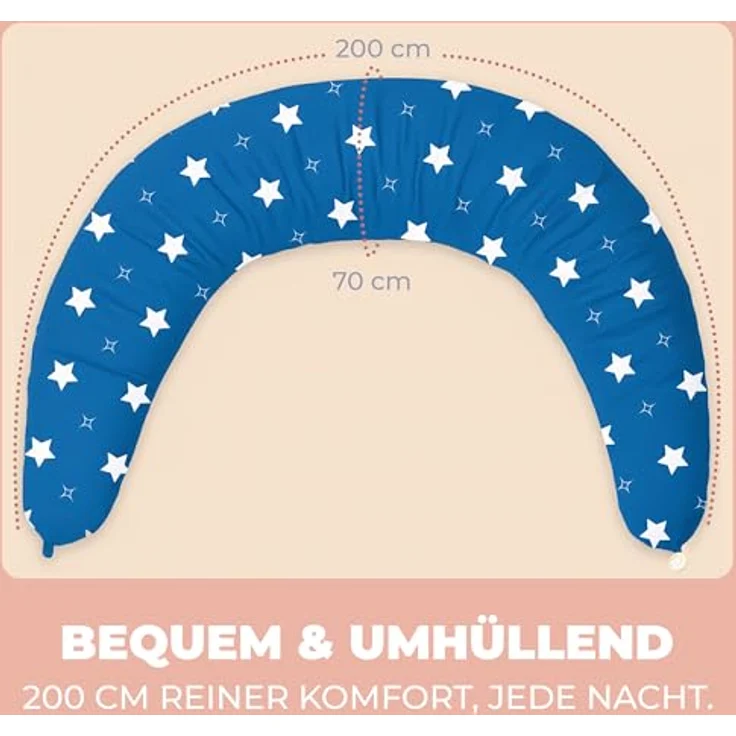 Stillkissen Schwangerschaftskissen XXL 200x70cm Lagerungskissen für Baby/Erwachsene Kissen für Schwangere Seitenschläferkissen mit Bezug aus Baumwolle Ergonomisch & Multifunktional 100% Waschbar – Bild 8