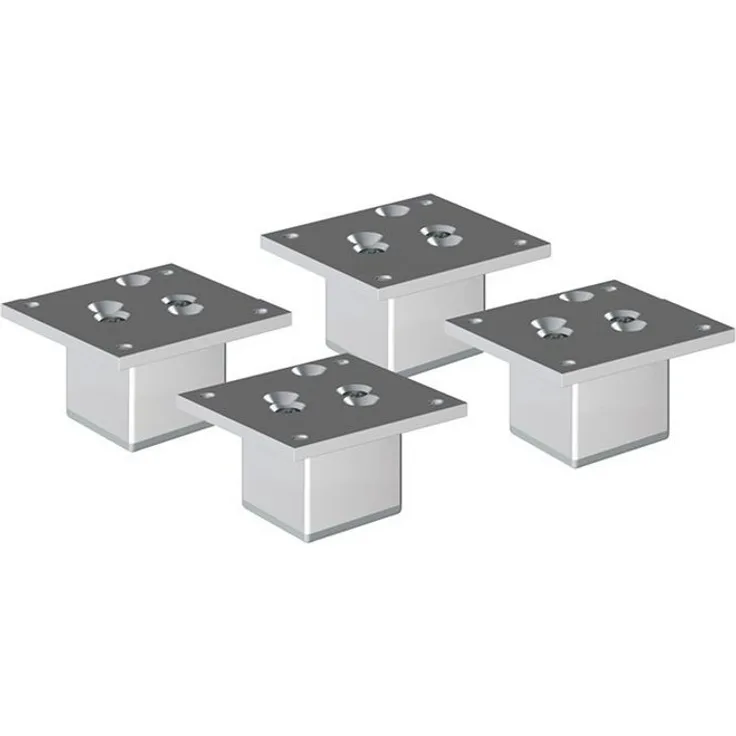 sossai® Möbelfuß Aluminium Möbelfüße, (4-St)