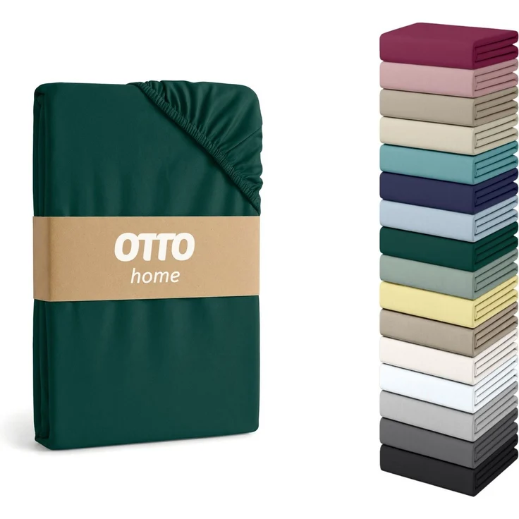 OTTO home Spannbettlaken Physalis Topper COMFORT, 100% Baumwolle, 150 g/m², Jersey, Gummizug: rundum, (2 Stück), Baumwolle, Matratzen bis 10 cm Höhe, Bettlaken, Spannbetttuch, Laken – Bild 5