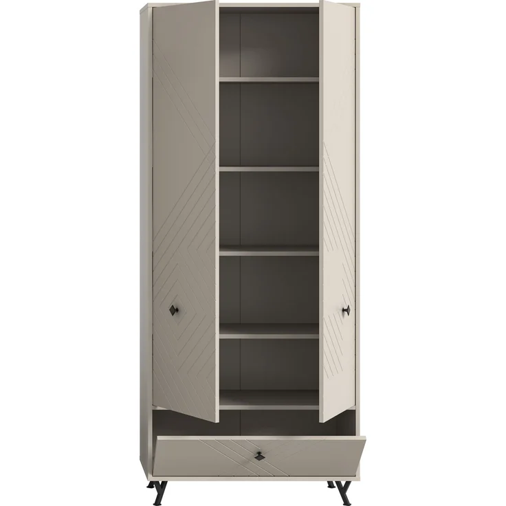 Garderobenschrank Notes - Sandbeige – Bild 3