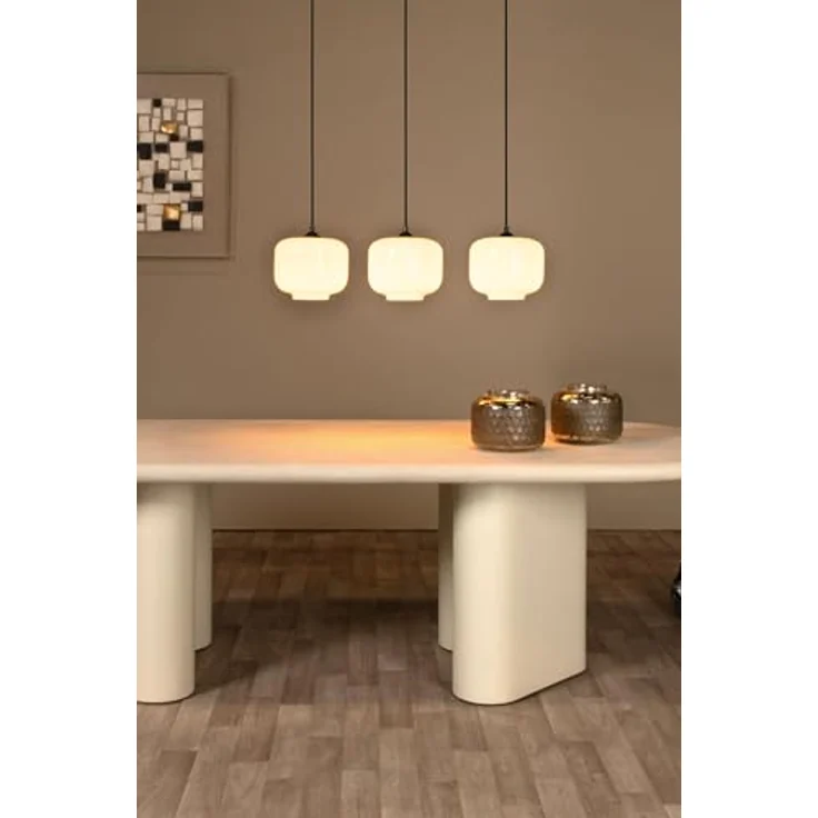 LUCIDE MEDINE Pendelleuchte mit 3xE27-Opal-Glas, höhenverstellbar und dimmbar – Bild 4