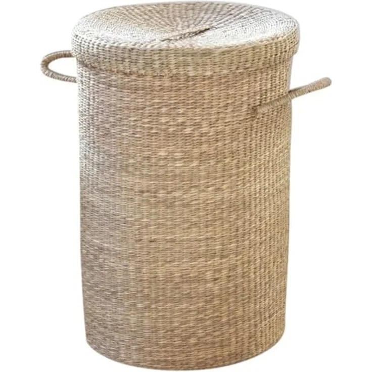 Casâme Wäschekorb aus natürlichem Seegras - Helles Holz – Bild 1