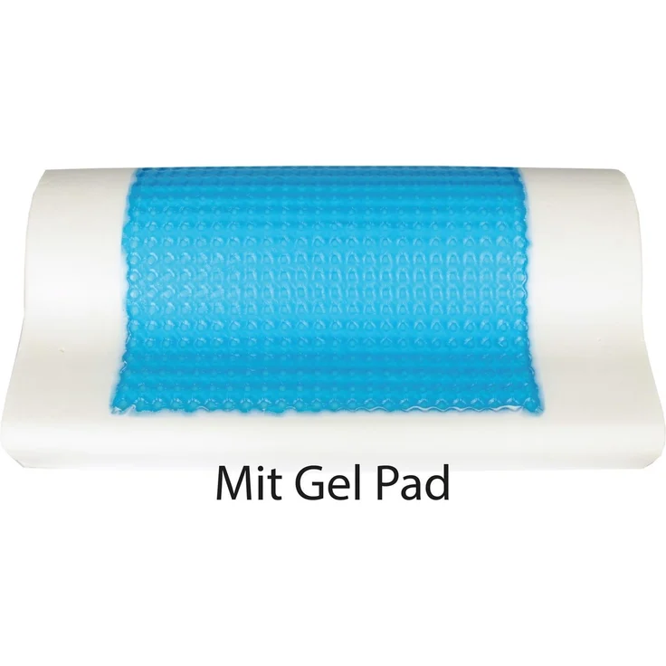 Nackenstützkissen "kühlende Gel Einlage" ( 60cm x 30cm x 10/7cm ), Nackenkissen mit Memory Foam, Aloe Vera veredelter Bezug, Gesundheitskissen – Bild 10