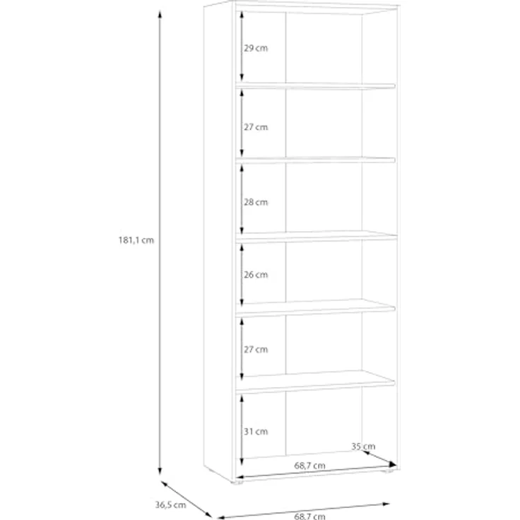 FORTE Schuhschrank NET306 Schuhschrank, inklusive Einlegböden, verschiedene Dekore – Bild 8
