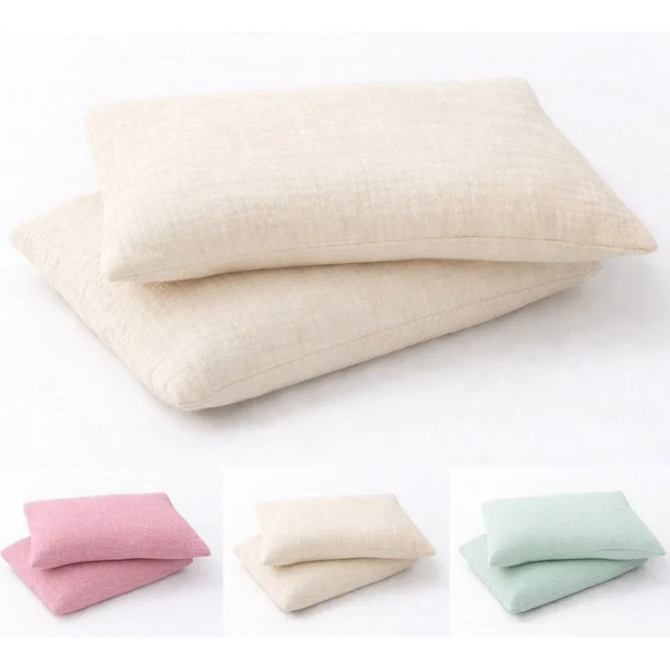 BABEES Kissenbezüge 2-er Set Kissenbezug 40x60 / 30x50 cm 100% Musselin Baumwolle 150 g/qm, Kissenbezüge Kissenhülle Kinderbettwäsche Kinderzimmer Creme Beige