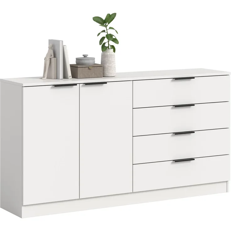 Kommode (B/H/T: 148x80x35 cm) in weiß