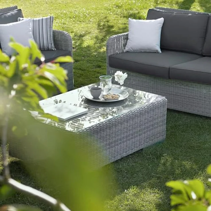 Relaxdays Glasplatte, Rechteckig, Transparent, 100x0.8x62 cm, Hitzebeständig, Für Tisch- und Kaminöfen – Bild 2