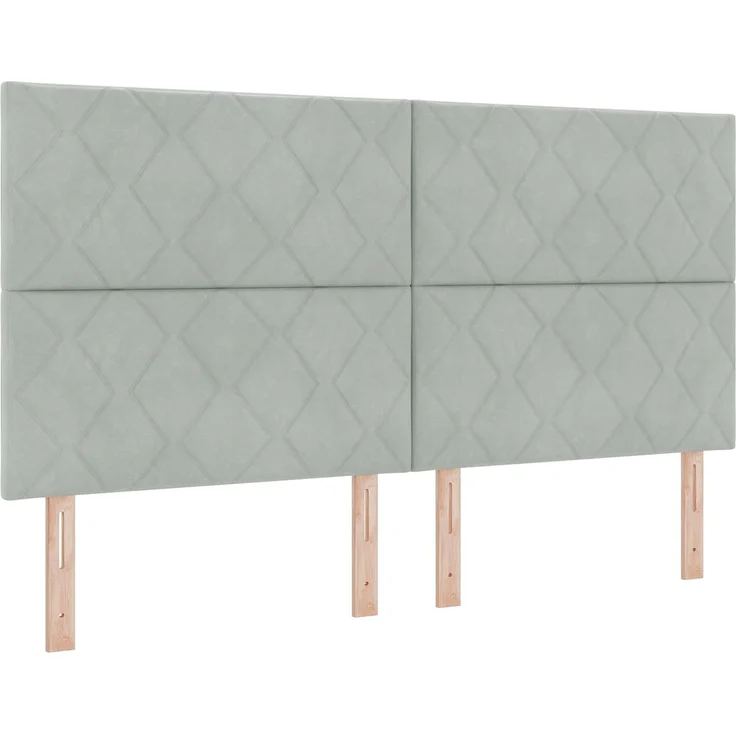 vidaXL Ottoman Bett mit Matratze Hellgrau 180 x 200 cm Samt 3457809 – Bild 4