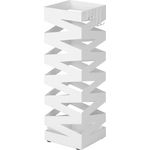 Songmics Regenschirmständer, Metall Weiß, 15,5 x 15,5 x 49 cm