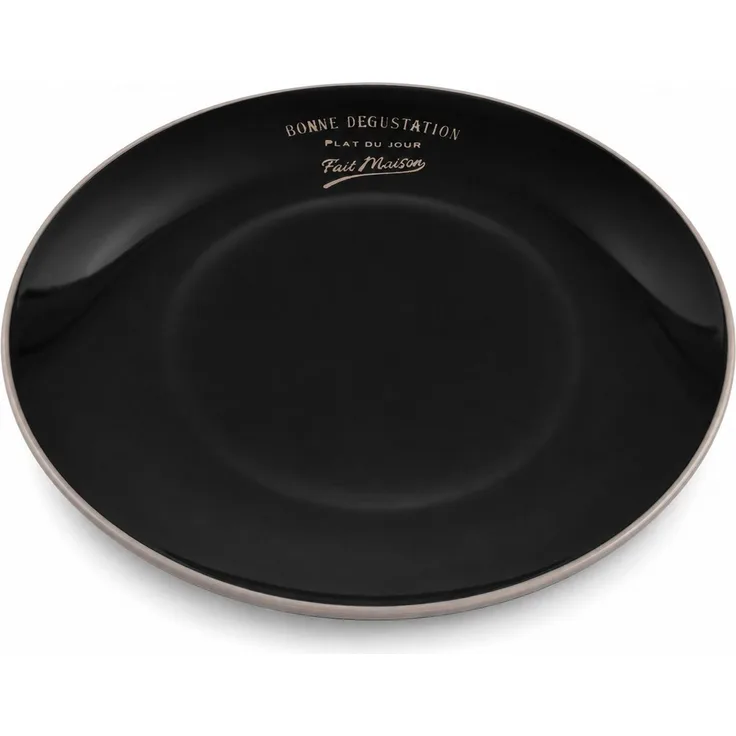 Speiseteller Teller Bonne dégustation Keramik 27cm Antic Line SEB17172 Schwarz