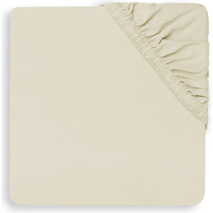 Jollein Jersey Spannbettlaken Ivory 75x95 cm Weiß off white