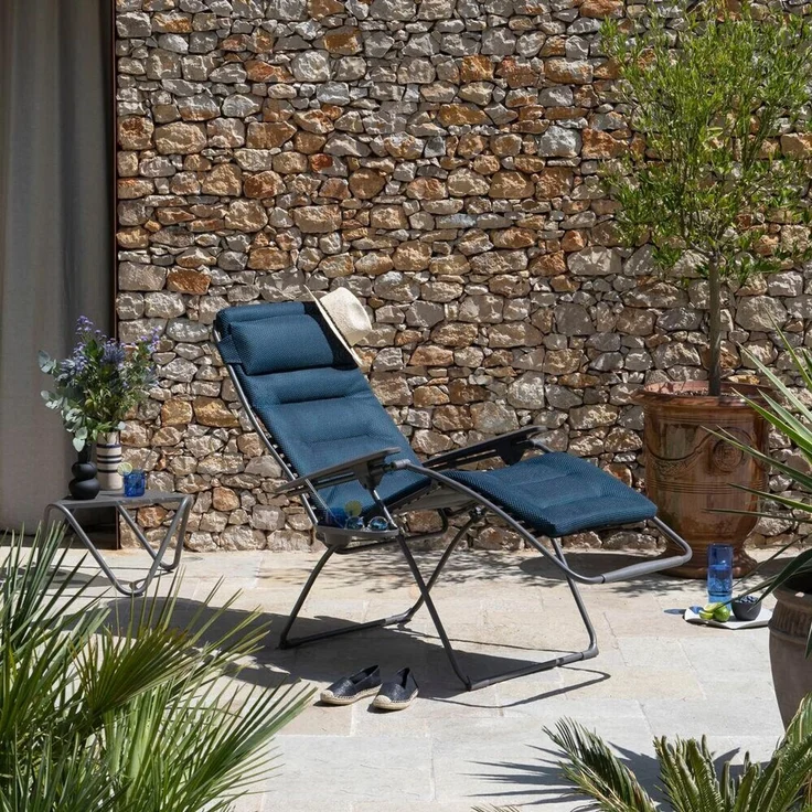 Lafuma Futura XL BeComfort® Relaxliege Bleu Encre Titane Sonnenliege LFM3131.8900 – Bild 4