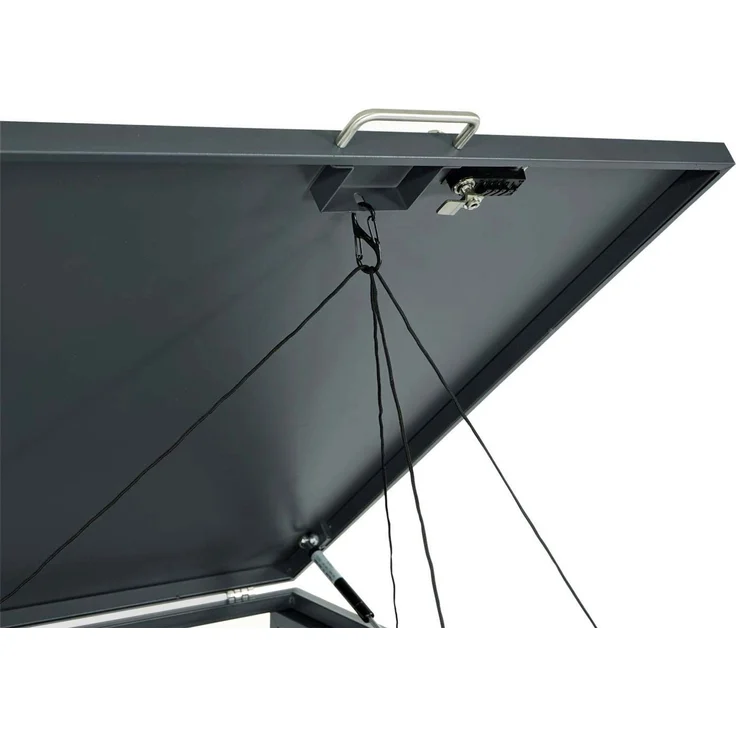 2er Mülltonnenverkleidung HWC-J81, Mülltonnenbox, erweiterbar, Metall 50kg, anthrazit ~ Kirsche-Holzoptik dunkelbraun – Bild 7
