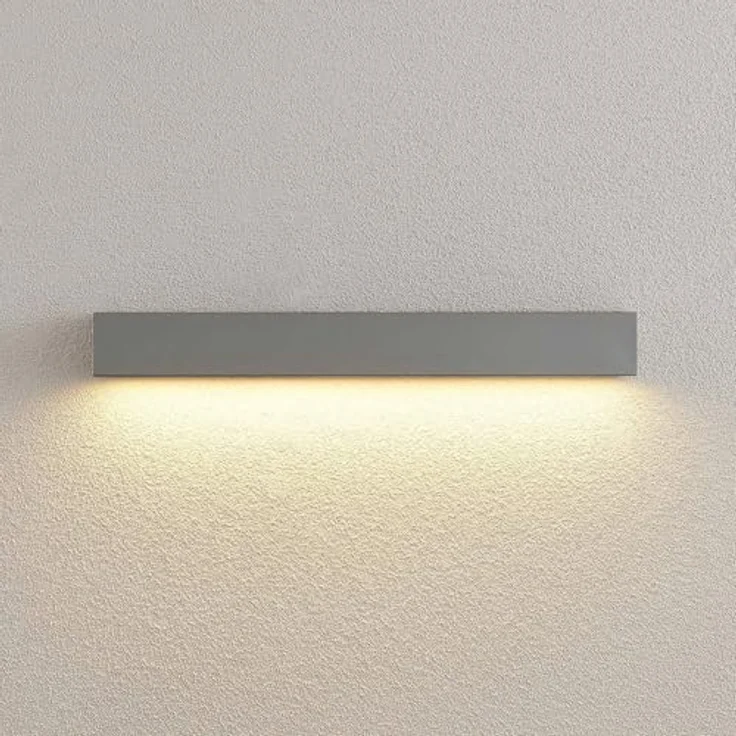 Lucande LED Wandleuchte Lengo, moderne Außenwandleuchte in Aluminium, 1-flammig, IP65, energiesparend für Terrasse und Balkon – Bild 4