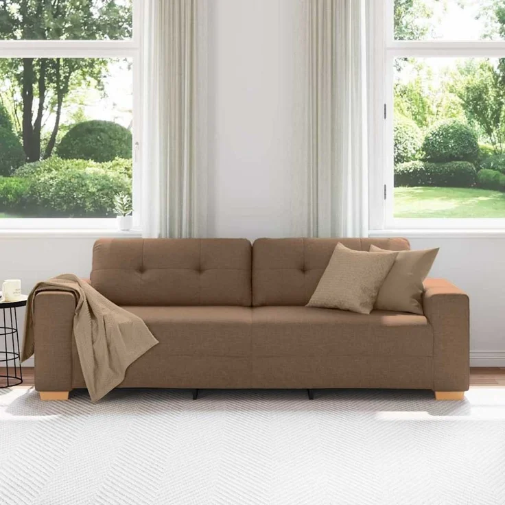 vidaXL 3-Sitzer-Sofa Braun 180 cm Stoff 4105092 – Bild 3
