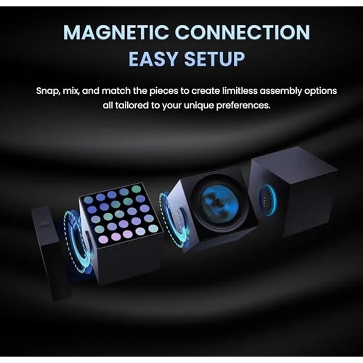 Yeelight Cube Intelligente Tischleuchte Wi-Fi/Bluetooth Schwarz Multi 802.11b 802.11g Wi-Fi 4 (802.11n) 2 4 GHz – Bild 5